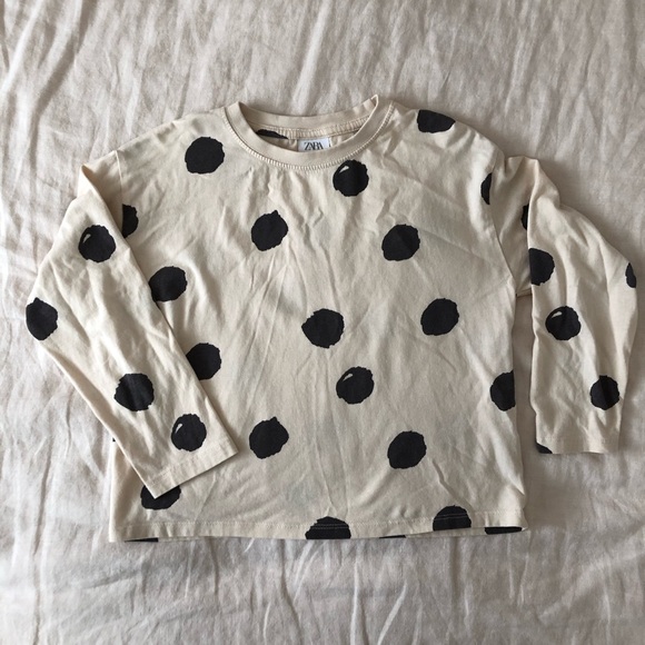Zara l/s polka dot ⚫️ shirt - Picture 1 of 3